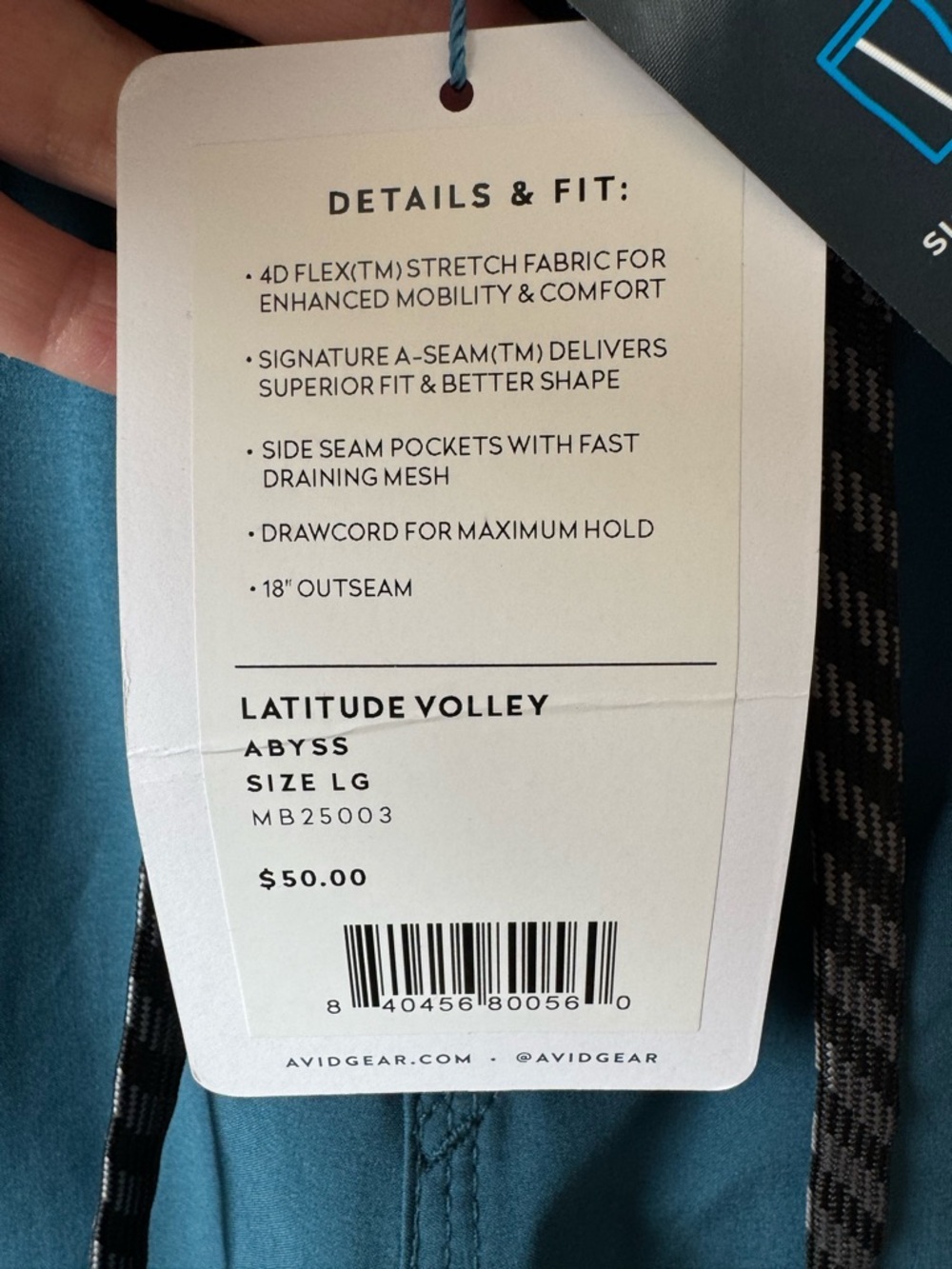Avid Men’s Fishing Shorts Latitude Volley NWT - Picture 7 of 8